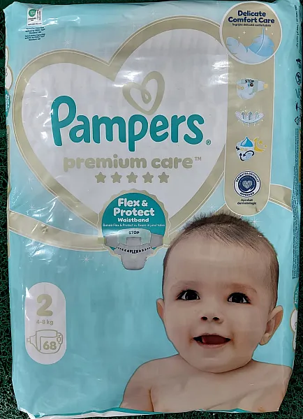 PAMPERS PREMIUM CARE WAISTBAND 4 -8Kg No2 X68
